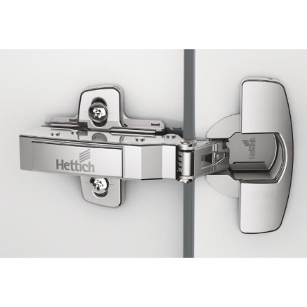 Picture of  Sensys 8645i Hinge - TH52 for 15-32 mm thick doors; Opening angle 95°, Base -4 (Crank 16°) with Mounting Plate (D 0 mm)