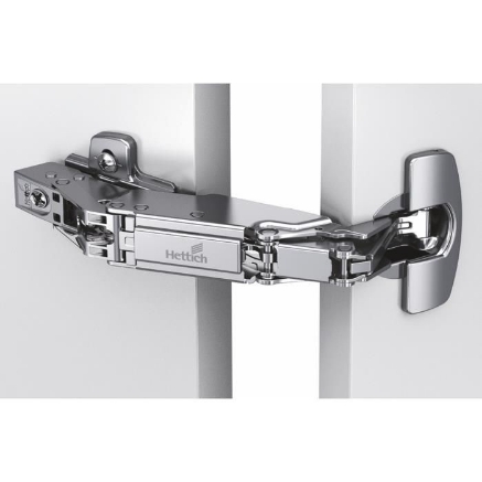 Picture of  Sensys 8657i Hinge - TH52 for 15-32 mm thick doors; Opening angle 165° (Zero Protrusion Hinge),  Base 12.5 (Crank 0°) with Mounting Plate (D 0 mm)