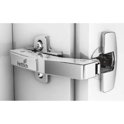 Picture of Sensys 8639i W90 Hinge - TH52 for 90° Face Angle Application; Opening angle 95°,  Base 4 (Crank 4) with Mounting Plate