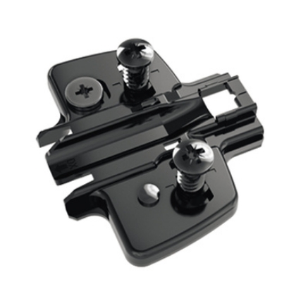Picture of Accessories of Sensys Hinge, System 8099 Sensys Cross Mounting Plate with  eccentric CAM  D 0 mm in Black