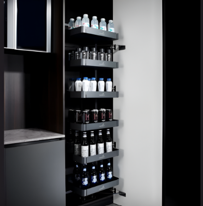 Picture of Larder 6 Tier (Order frame and basket for making complete set), 600 Frame  (W x D x H) - 532 x 500 x 1828 mm