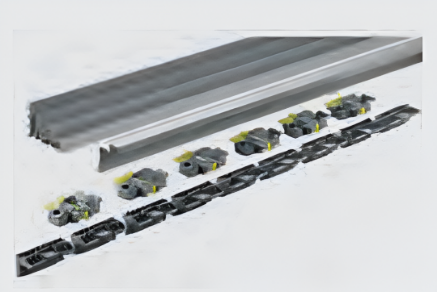 Picture of TopLine XL K2 Profiles, Runner & Guide Profile 3600 mm with complete  clip set - Black