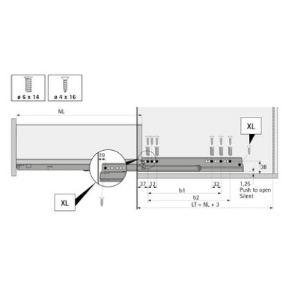 Picture of Drawer Side Profile (Anthracite), Right