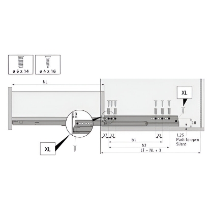 Picture of Drawer Side Profile (Anthracite), Right
