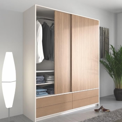 Picture of SlideLine 56: 2 Door for Wooden Doors- Weight 40 kg per door; Max Door Dimensions: Height 2000 mm & Width 500-1000 mm,  Aluminium Runner Profile 3000 mm Silver