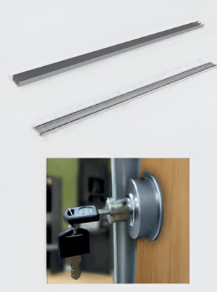 Picture of Profile Hardware Set, Top & Bottom Track set 3600 mm with 2 Locks SA