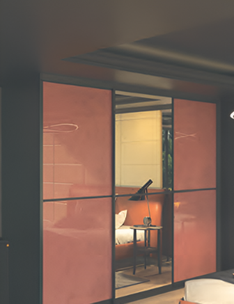 Picture of Grant 400 Neo: 2/3 Door (Floor to Ceiling) Sliding system with Soft Closing & Soft Opening; Max door dimensions: Height 3500 mm & Width 1200 mm - Black