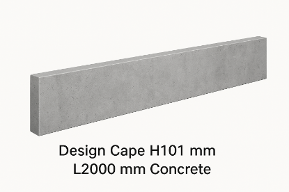 Picture of  AvanTech YOU Design Capes, Design Cape H101 mm L2000 mm Concrete