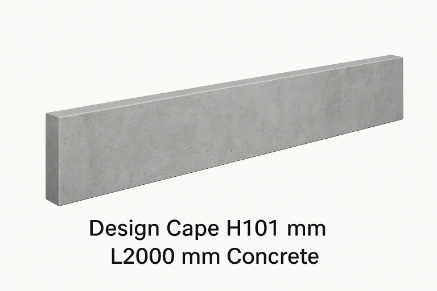 Picture of   AvanTech YOU Design Capes, Design Cape H187 mm L2000 mm Concrete