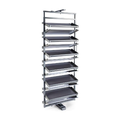 Picture of 360 Shoe Rack (Order frame, layer & slide for making complete set), 4 Tier (Frame), Grey Finish