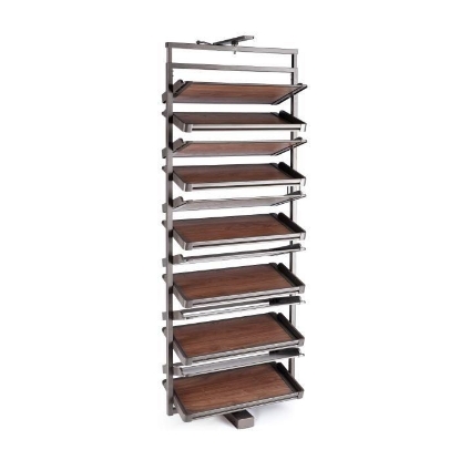 Picture of 360 Shoe Rack (Order frame, layer & slide for making complete set), 4 Tier (Frame), Mocha Finish