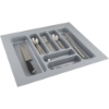 Picture of OrgaTray 440 Trimmable (Fixed Partition Cutlery) - Silver, Tray width 301-350 mm, depth 441 - 520 mm