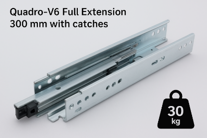 Picture of Quadro-V6 Full Extension 30 Kg with Silent System,  300 mm with catches 