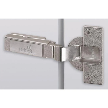 Picture of Intermat 9935 Hinge - TH22/L for 26-43 mm thick doors; Opening angle 95°, Base 18 (Crank -5°)  with Mounting Plate (D 0 mm)