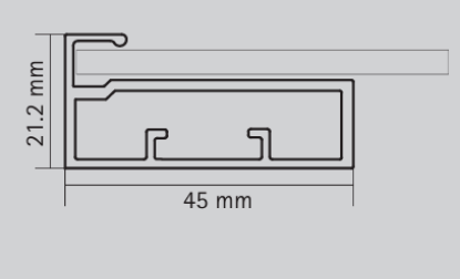 Picture of Aluminium Profile, 45 mm  Straight Frame Profile  3000 mm, Copper
