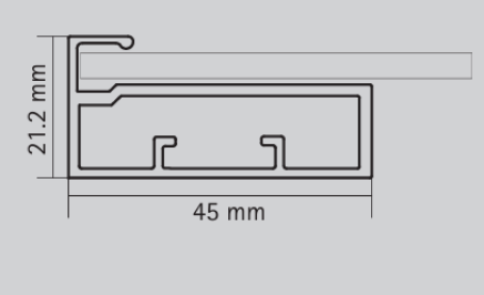 Picture of Aluminium Profile, 45 mm  Straight Frame Profile  3000 mm, Copper