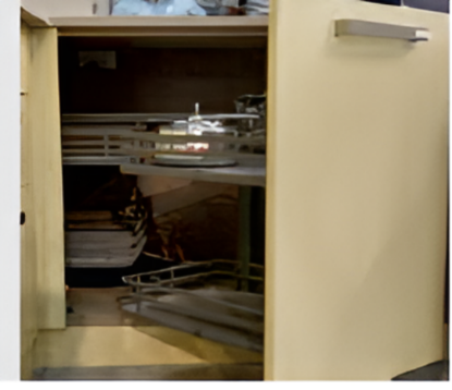 Picture of Moving Corner for blind corner cabinet, 900 / 1000 mm width - Anthracite Finish,Moving Corner Cargo Series set of 4 baskets -Anthracite Finish