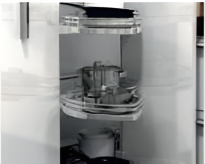 Picture of CargoMan for Blind corner cabinet, 900/1000 mm width - Chrome Finish,CargoMan Corner Pull Out 450 LH-Chrome Finish