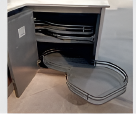 Picture of CargoMan for Blind corner cabinet, 900/1000 mm width - Anthracite,CargoMan Corner Pull Out 450 RH - Anthracite