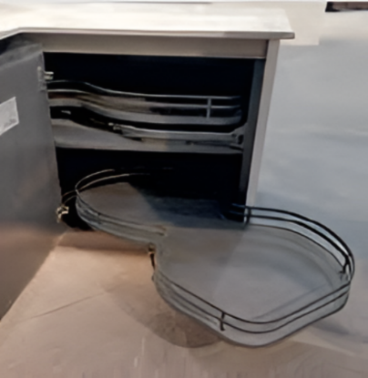 Picture of Cargoman Soft Close for Blind corner cabinet, 900/1000 mm width - Anthracite Finish, CargoMan Soft Corner Pull Out 450 RH - Anthracite Finish