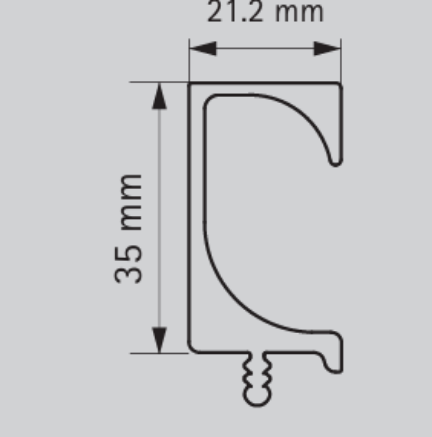 Picture of Aluminium Profile,  Eslinga Econ G Profile  3000 mm, Champagne
