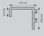 Picture of Aluminium Profile, Straight Profile  3000 mm, Copper
