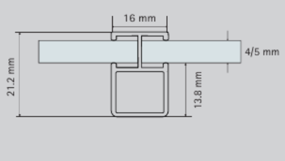 Picture of Aluminium Profile, Mid Way Joining Profile 3000 mm, Copper