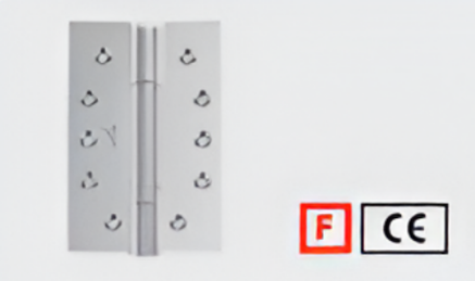 Picture of Mortise Door Hinge: HBN 14 Series,HBN-14 4”x3”x3 Square edge Z shape drilling pattern for timber doors, capacity 160Kg, EN1935 Grade14, Finish Stainless Steel