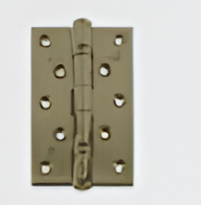 Picture of HIN - Ball Bearing Hinge Antique Brass (AB) Finish,SS 304 Hinge 5"x3"x3 Square Corner (Hole Pattern: Z) (with Screws)