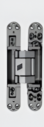 Picture of 3D Concealed Hinges (Hinge Material, Base: Zinc Alloy; Connector: Aluminum Alloy),HBC-25-1440/150Z-3D: 3D-Concealed Hinge, Min Door Thickness: 35 mm Loading Capacity: 40 kg/pair, Finish Silver