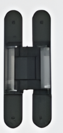 Picture of 3D Concealed Hinges (Hinge Material, Base: Zinc Alloy; Connector: Aluminum Alloy),HBC-28-1640/177Z-3D: 3D-Concealed Hinge, Min Door Thickness: 40 mm, Loading Capacity: 80 kg, Finish Matt Black