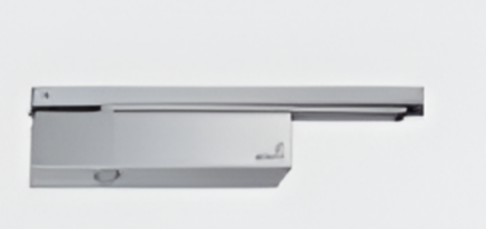 Picture of Surface Mounted Door Closer with Slide rail,HSS 33: EN 3, With slide rail K; For Door Width 750-950 mm and Door Weight 20- 80 kg; wiith Hold Open, Finish SA (EN1154 certified, Fire Rated; 500,000 cycles tested)