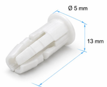 Picture of Plastic Socket,Expanding Socket 43 Ø5 L13 PL