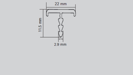 Picture of Aluminium Profile, Edge Profile (22 mm) 3000 mm, Dark Champagne Finish