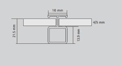 Picture of Aluminium Profile, Mid Way Joining profile 3000 mm, Dark Champagne Finish