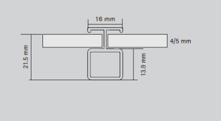 Picture of Aluminium Profile, Mid Way Joining profile 3000 mm, Dark Champagne Finish