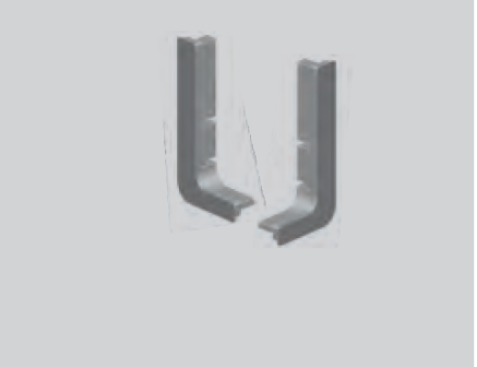 Picture of Aluminium Profile, Gola Profile End Cap for L Type with screws, Black finish, Right