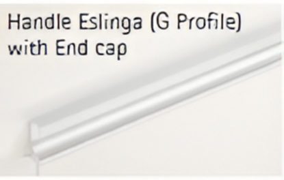 Picture of Handle Eslinga (G Profile) with End cap,End cap-Silver anodized finish