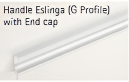 Picture of Handle Eslinga (G Profile) with End cap,End cap-Silver anodized finish