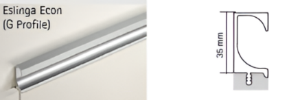 Picture of Eslinga Econ (G Profile),Profile  height 35 mm & Length 3000 mm-Dark Champagne Finish