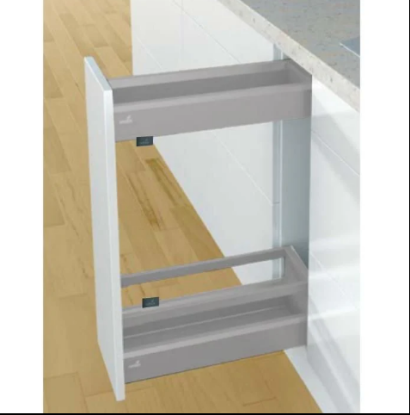 Picture of ArciTech Narrow Pullout units NL 500 mm,ArciTech Narrow Pullout (Height 94+186mm)/ Silver/ 20 Kg/ Depth 500 mm