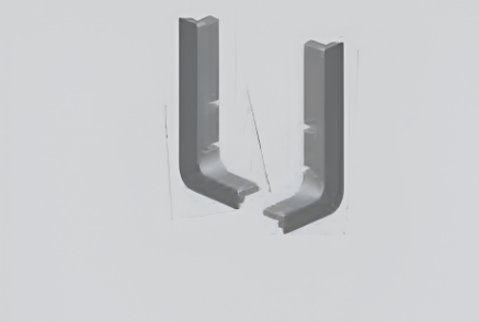 Picture of Aluminium Profil, Gola Profile End Cap for L Type with screws, Silver anodized finish, Right