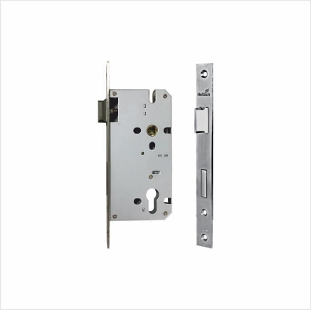 Picture of HBS 31 FSL: Sash Lock DIN Left/Right  CTC 85 & Backset 60 SS Finish, (For Main and Internal doors)