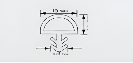 Picture of Door Seal, Door Seal, D-shape Door Seal 10*5 mm, 250 metre/box, Dark Brown