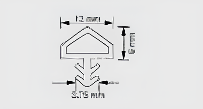 Picture of Door Seal, Perimeter Seal, Wedge Shape Door Seal 12*6 mm, 150 metre/box, Dark Brown