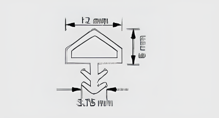 Picture of Door Seal, Perimeter Seal, Wedge Shape Door Seal 12*6 mm, 150 metre/box, Dark Brown