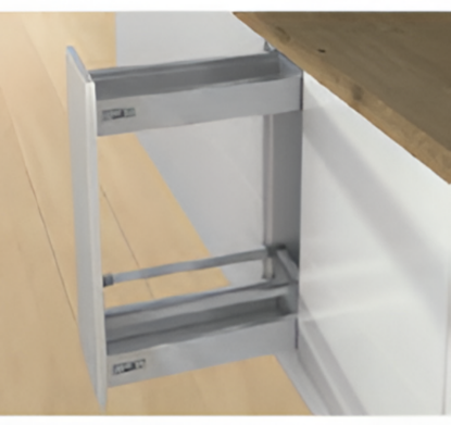Picture of InnoTech Atira Narrow Pullout units NL 470 mm ,InnoTech Atira Narrow Pullout (Height 70+144mm)/ Silver/ 20 Kg/ Depth 470 mm